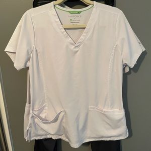 Healing hands HH WORKS scrub top with front pockets, womens M
